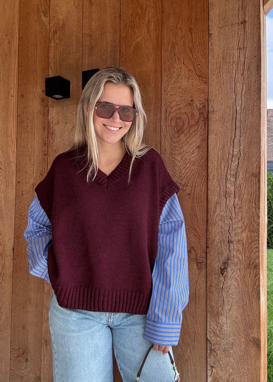 Trui met hemdsmouwen