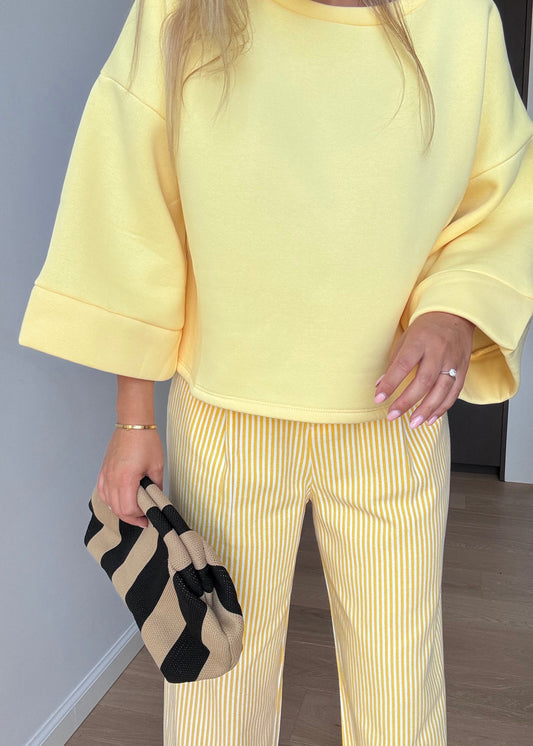 korte effen sweatshirt