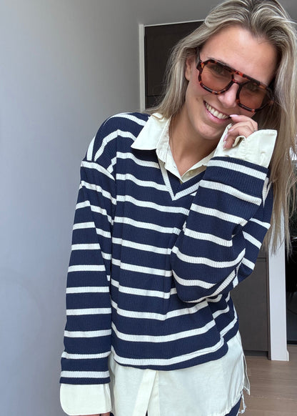 Trui met broek setje gestreept