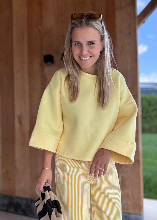 korte effen sweatshirt