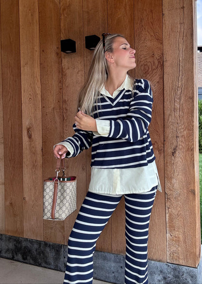 Trui met broek setje gestreept